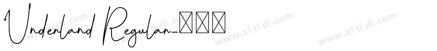Underland Regular字体转换